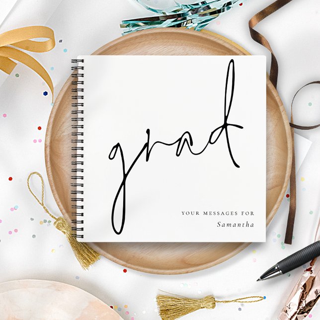 Minimalist Grad Script Graduate Guest Book (Creator Uploaded)