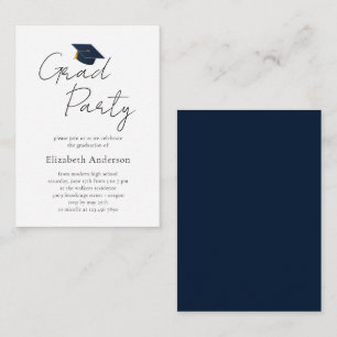 Minimalist Graduate Cap & Custom Name Card