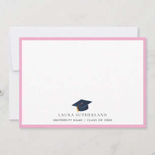 Minimalist Graduate Cap & University Name Card