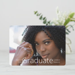 Minimalist Graduate Full Photo Announcement/ Invitation