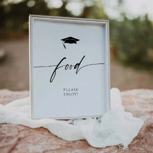 Minimalist Graduation Food Pedestal Sign