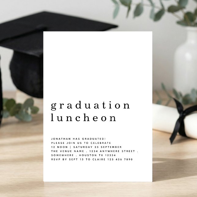 Minimalist Graduation Luncheon Invitation (Creator Uploaded)