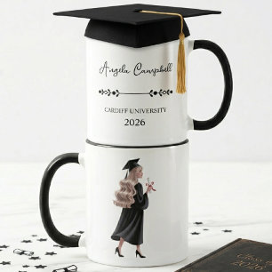 Minimalist Graduation Name School Year Design Mug