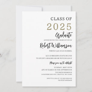 Minimalist Graduation Party Invitation