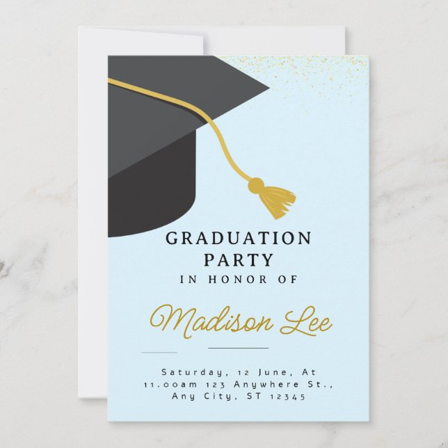 Minimalist Graduation Party Invitation (Front)