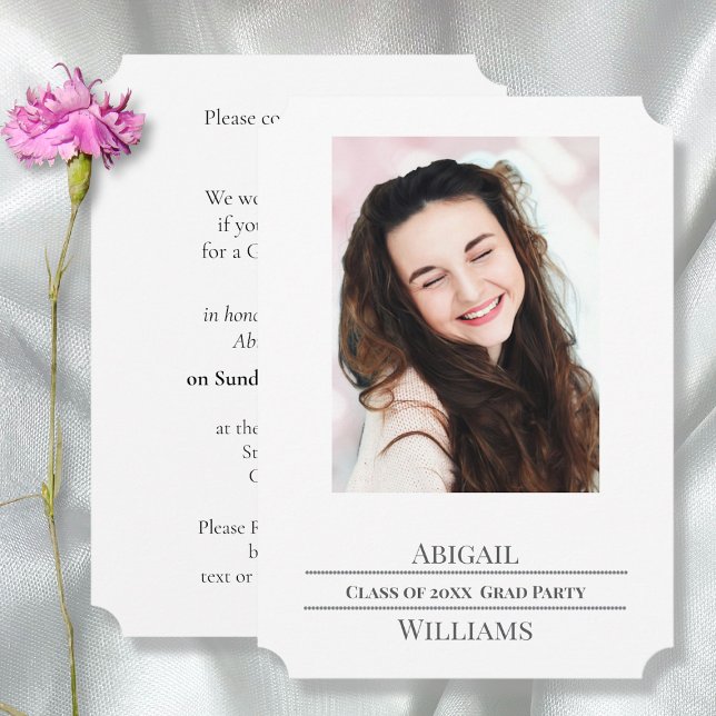 Minimalist Graduation Party Photo  Invitation (Creator Uploaded)