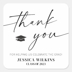Minimalist Graduation Party Thank You Favour Tags