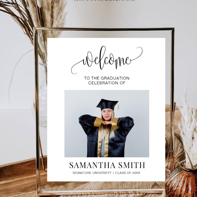 Minimalist Graduation Party Welcome Class of 2024 Poster (Creator Uploaded)
