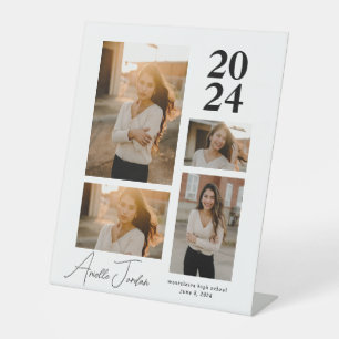 Minimalist Graduation Year Foil Invitation Pedestal Sign