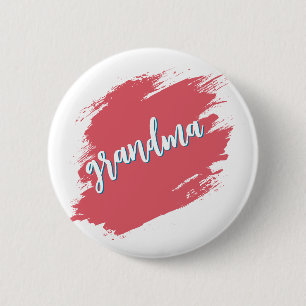 Minimalist grandma 6 cm round badge