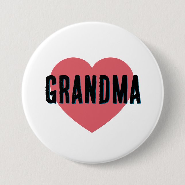 Minimalist grandma  7.5 cm round badge (Front)