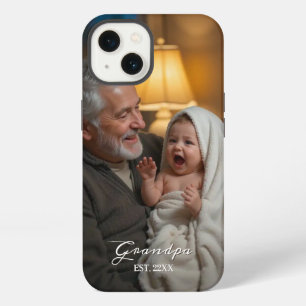 Minimalist Grandpa EST Custom Photo iPhone 13 Case