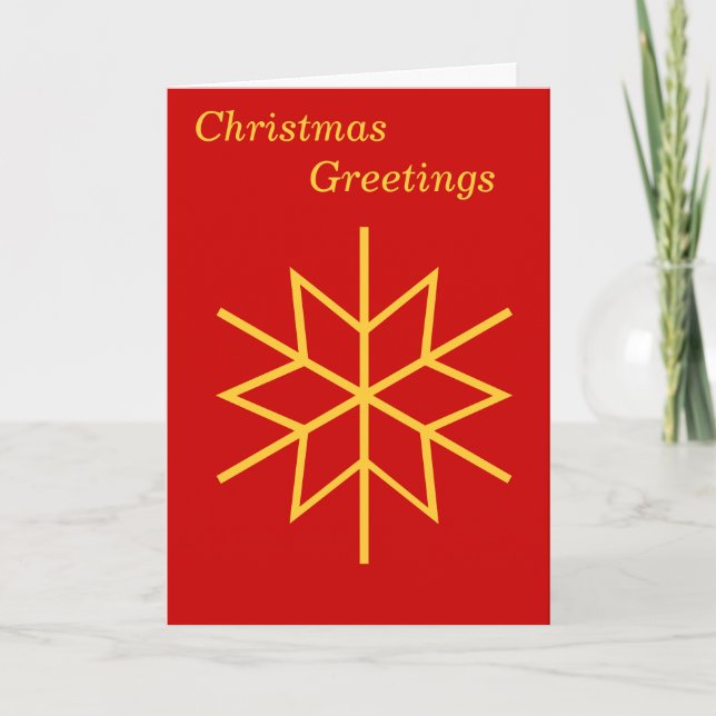 minimalist graphic design gold star for christmas holiday card (Front)