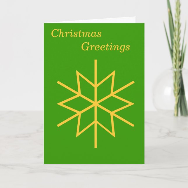 minimalist graphic design gold star for christmas holiday card (Front)