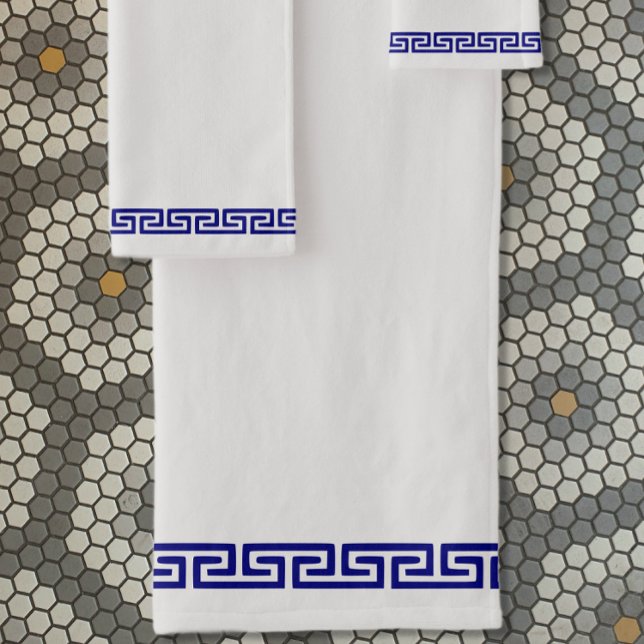 Minimalist Greek Pattern Customisable III Bath Towel Set (Creator Uploaded)