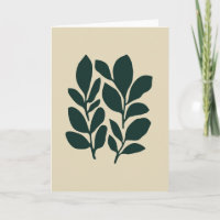Minimalist Green Botanical Blank All Occasion Chic
