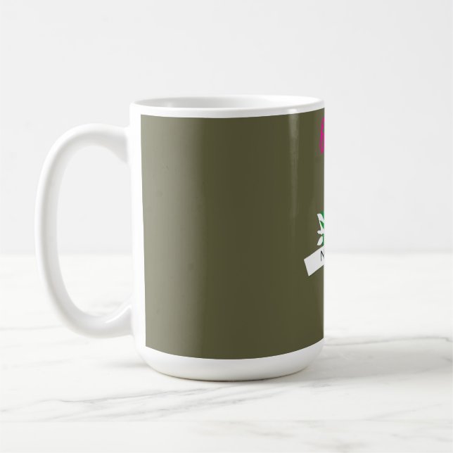 Minimalist Green Canada Nature Logo Coffee Mug (Left)