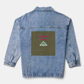 Minimalist Green Canada Nature Logo Denim Jacket