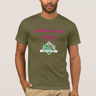 Minimalist Green Canada Nature Logo T-Shirt