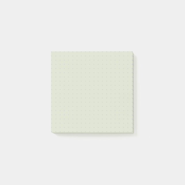 Minimalist Green dotted  Post-it Notes (Front)