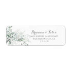 Minimalist Green Eucalyptus Return Address Label
