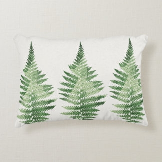 Minimalist Green Fern Botanical Illustration Decorative Cushion