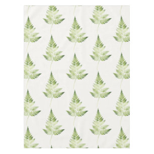 Minimalist Green Fern Botanical Illustration Tablecloth