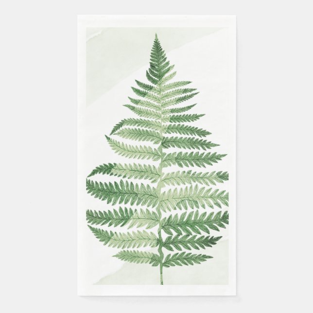 Minimalist Green Fern Napkin (Front)