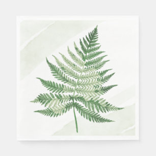 Minimalist Green Fern Napkin