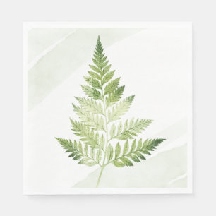 Minimalist Green Fern  Napkin