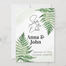 Minimalist Green Fern Wedding
