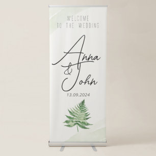 Minimalist Green Fern Wedding Sign