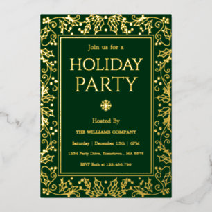 Minimalist Green & Gold Holiday Gathering