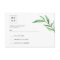 Minimalist Green Leaves on White Wedding RSVP