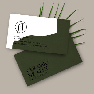 Minimalist Green Logo Business Card
