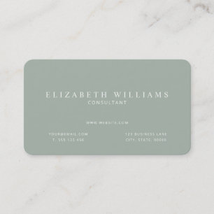 Minimalist Green Professional Business Card