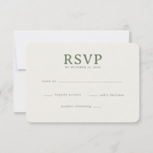 Minimalist Green RSVP Template
