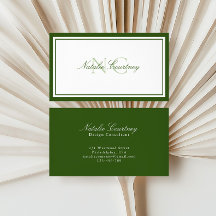 Minimalist Green Two Border Monogram