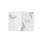 Minimalist Green Watercolor Botanical Leaves