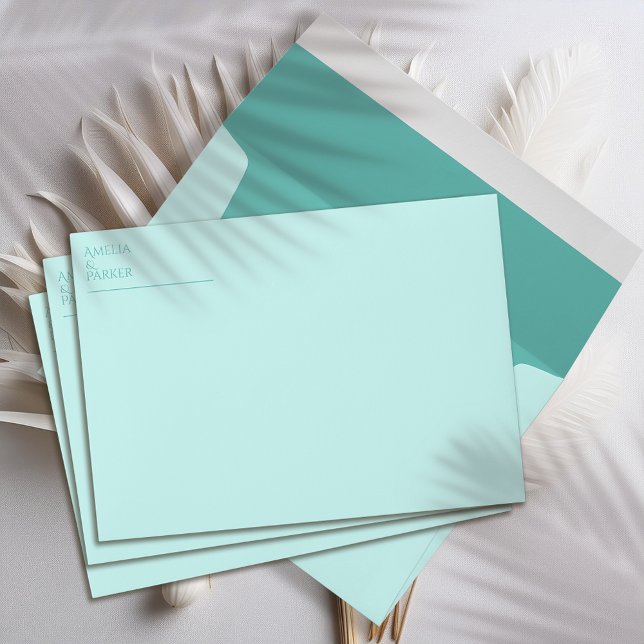 Minimalist Green Wedding Invitation Envelope (Creator Uploaded)
