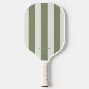 Minimalist Green & White Pickleball Paddle