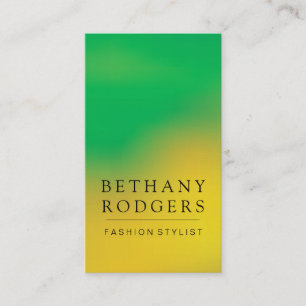 Minimalist Green Yellow Blend Business Card