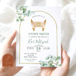 Minimalist Greenery Bar Mitzvah Invitation<br><div class="desc">Minimalist Greenery Bar Mitzvah Hebrew Boy Invitation | Sage Green Floral Bar Mitzvah Invitation | Hebrew Boy Religious Celebration Invitation | Jewish Tradition Bar Mitzvah Invitation | Boy Called to The Torah Invitation</div>