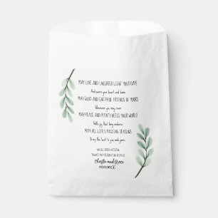 Minimalist Greenery Irish Blessing Favour Bags