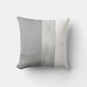 minimalist grey and white design throw pillow