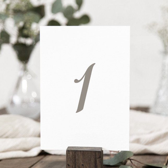 Minimalist Grey Colour Table Number (Creator Uploaded)