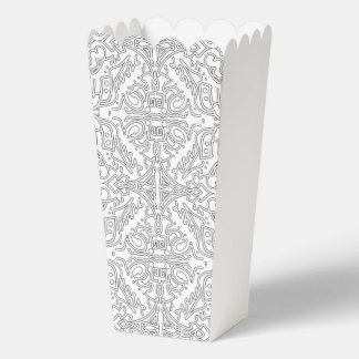 Minimalist Grey Floral Pattern Favour Box