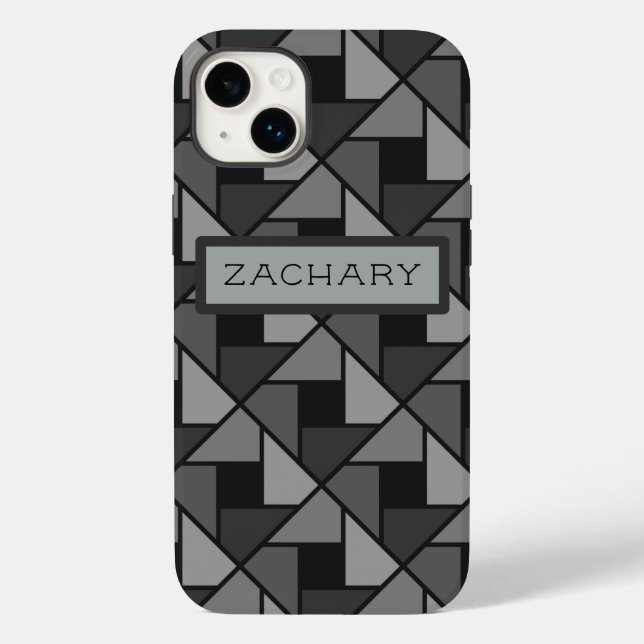 Minimalist Grey Geometric  Case-Mate iPhone Case (Back)