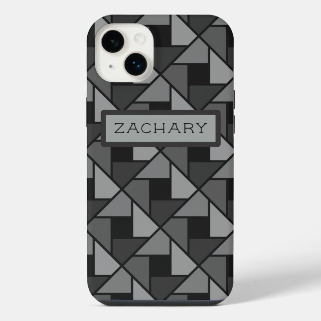 Minimalist Grey Geometric  Case-Mate iPhone Case (Back)