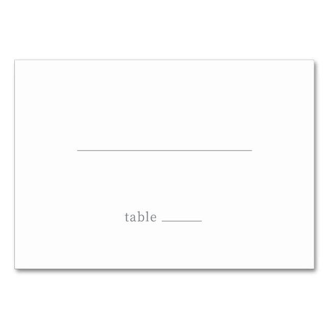Minimalist Grey Line Table Number (Front)
